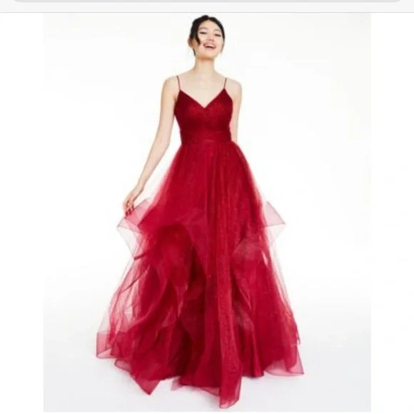 Glamour Dresses | Macys Red Dress | Color: Red | Size: 12 | Manaraqad's Closet